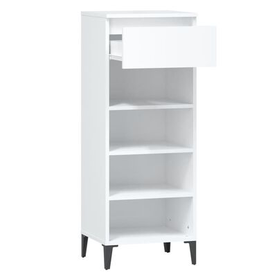 vidaXL Mueble zapatero madera contrachapada blanco 40x36x105 cm