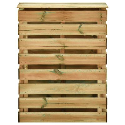 vidaXL Compostador de láminas madera de pino impregnada 80x50x100 cm