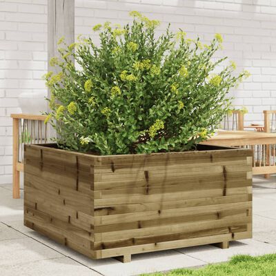 vidaXL Jardinera madera de pino impregnada 90x90x49,5 cm