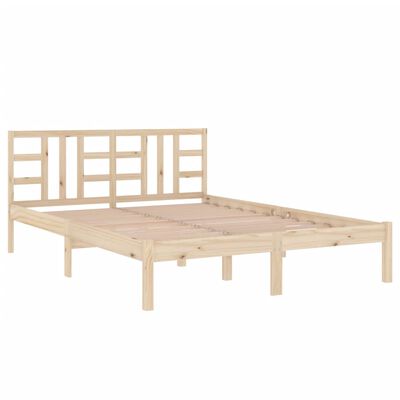 vidaXL Estructura de cama madera maciza de pino 140x190 cm