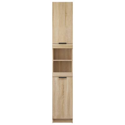 vidaXL Armario de baño madera ingeniería roble Sonoma 32x34x188,5 cm