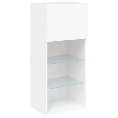 vidaXL Mueble para TV con luces LED blanco 40,5x30x90 cm