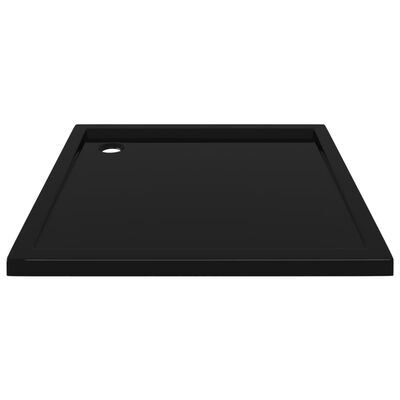 vidaXL Plato de ducha cuadrado de ABS negro 90x90 cm