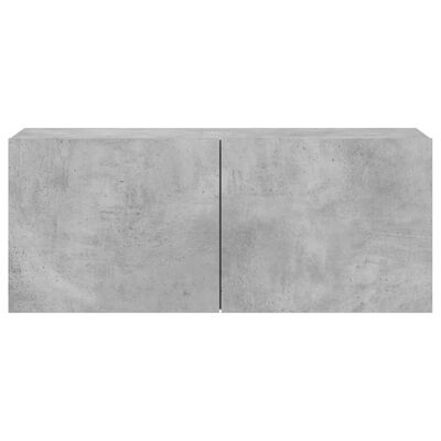 vidaXL Mueble para TV de pared gris hormigón 100x30x41 cm