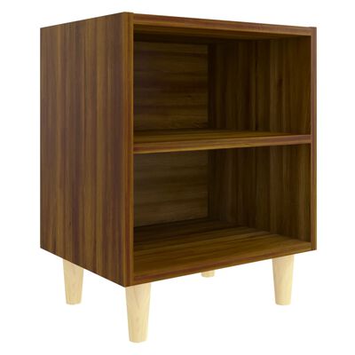 vidaXL Mesita de noche con patas madera pino roble Sonoma 40x30x50 cm