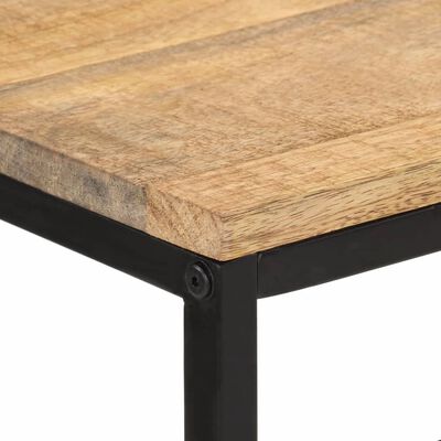 vidaXL Mesa consola madera maciza de mango rugosa 100x35x70 cm