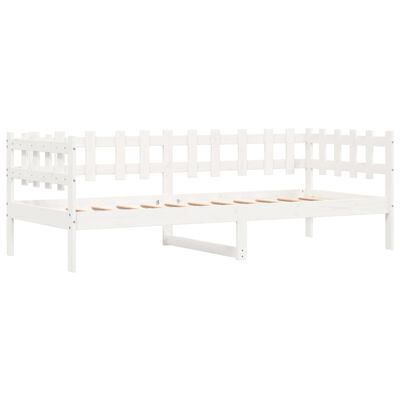 vidaXL Sofá cama sin colchón madera maciza de pino blanco 90x190 cm