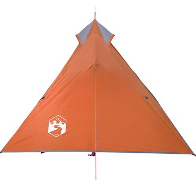 vidaXL Tienda de campaña tipi para 1 persona impermeable naranja