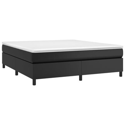 vidaXL Estructura de cama de cuero sintético negro 160x200 cm