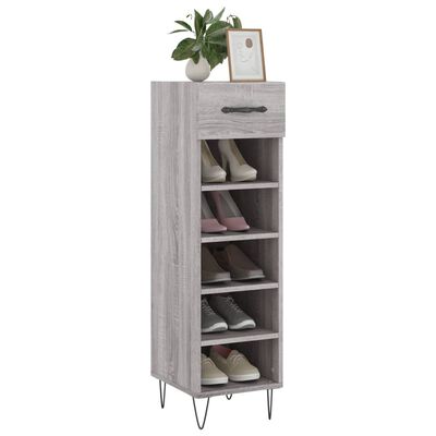 vidaXL Zapatero madera de ingeniería gris Sonoma 30x35x105 cm