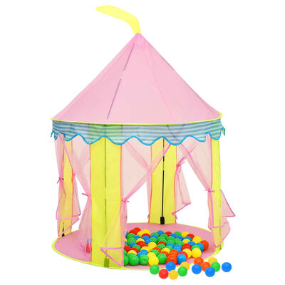 vidaXL Tienda de juegos para niños con 250 bolas rosa 100x100x127 cm