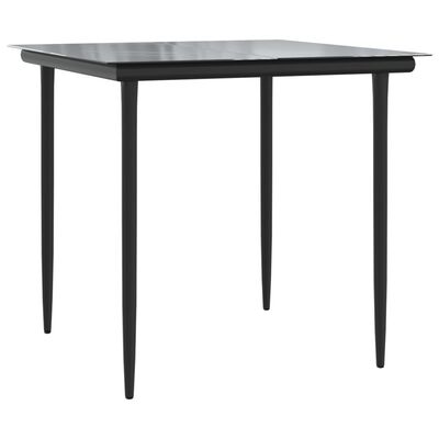 vidaXL Juego de comedor de jardín 5 pzas ratán sintético y acero negro