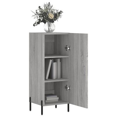 vidaXL Aparador madera de ingeniería gris Sonoma 34,5x34x90 cm