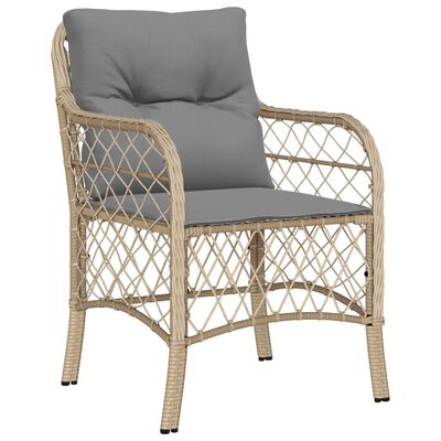 vidaXL Set comedor de jardín 9 pzas con cojines ratán sintético beige