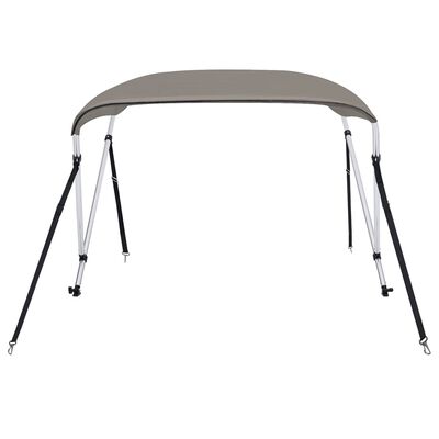 vidaXL Toldo bimini de 2 arcos gris 180x130x110 cm