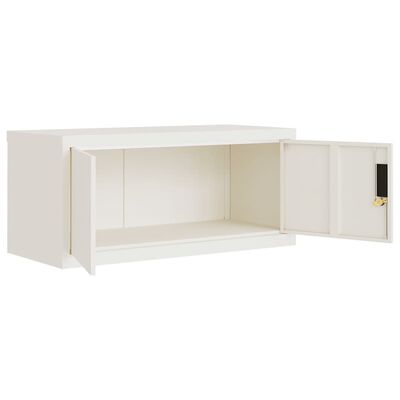 vidaXL Armario archivador de acero blanco 90x40x145 cm