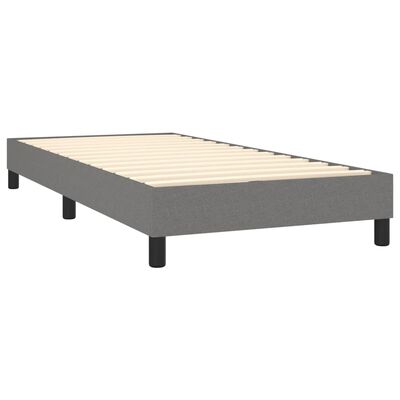 vidaXL Estructura de cama de tela gris oscuro 80x200 cm