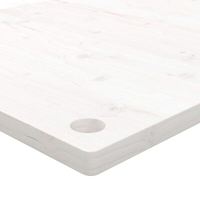 vidaXL Tablero de escritorio madera maciza pino blanco 100x60x2,5 cm
