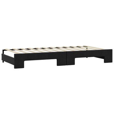 vidaXL Sofá cama nido tela negro 90x200 cm