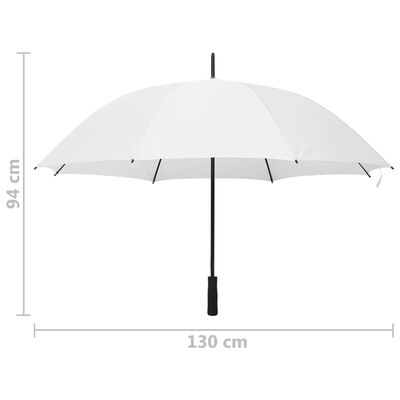 vidaXL Paraguas blanco 130cm