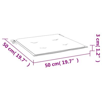 vidaXL Cojines para silla de jardín 4 uds tela rosa 50x50x3 cm