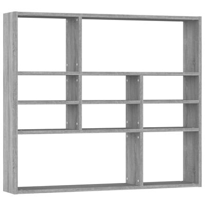 vidaXL Estantería de pared madera ingeniería gris Sonoma 90x16x78 cm