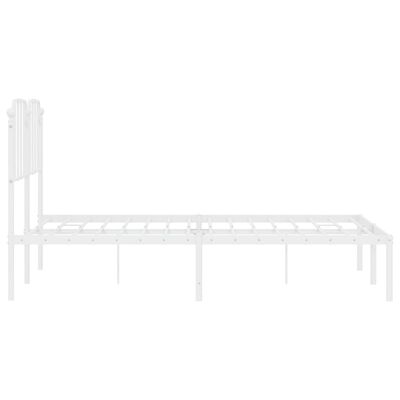 vidaXL Estructura cama sin colchón con cabecero metal blanco 140x190cm