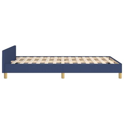 vidaXL Estructura de cama con cabecero de tela azul 120x200 cm