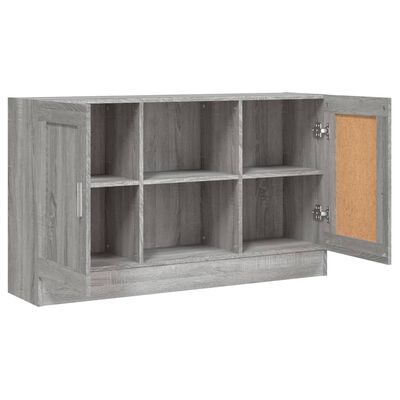 vidaXL Aparador de madera contrachapada gris Sonoma 120x30,5x70 cm