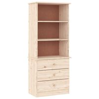 vidaXL Librería con cajones ALTA madera maciza de pino 60x35x142 cm