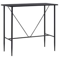 vidaXL Mesa alta de cocina MDF negro 120x60x110 cm