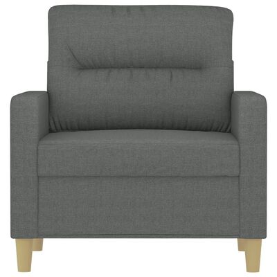 vidaXL Sillón de tela gris oscuro 60 cm