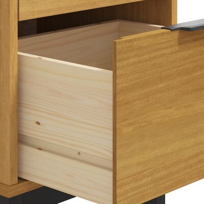 vidaXL Mesita de noche FLAM madera maciza de pino 40x35x80 cm