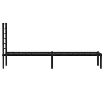 vidaXL Estructura cama sin colchón con cabecero metal negro 100x200 cm