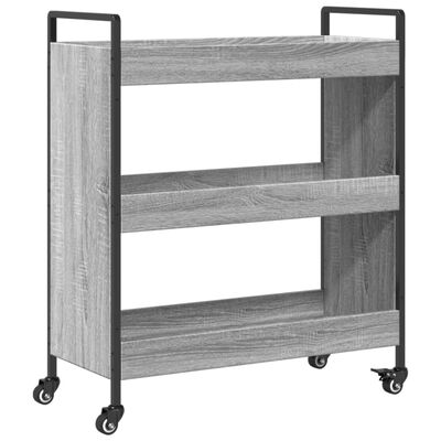 vidaXL Carrito de cocina madera de ingeniería gris Sonoma 70x30x82 cm