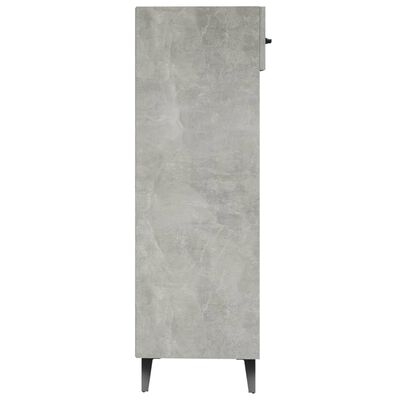 vidaXL Mueble zapatero madera contrachapada gris hormigón 30x35x105 cm