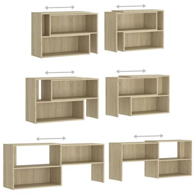 vidaXL Mueble de TV madera contrachapada roble Sonoma 149x30x52 cm