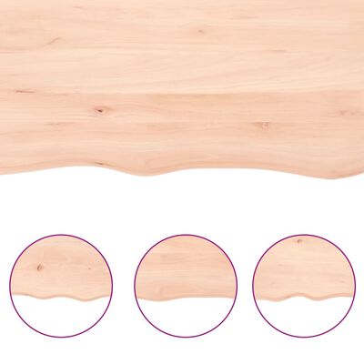 vidaXL Encimera de baño madera maciza sin tratar 40x30x(2-4) cm