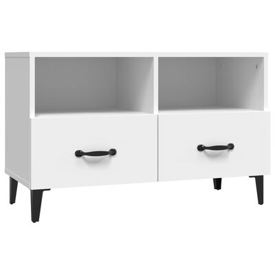 vidaXL Mueble para TV madera contrachapada blanco 80x36x50 cm