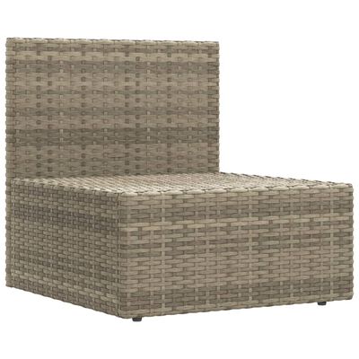 vidaXL Set de muebles de jardín 8 pzas y cojines ratán sintético gris