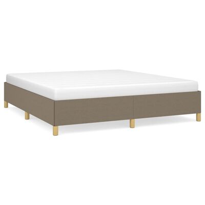 vidaXL Cama sin colchón tela gris taupe 160x200 cm