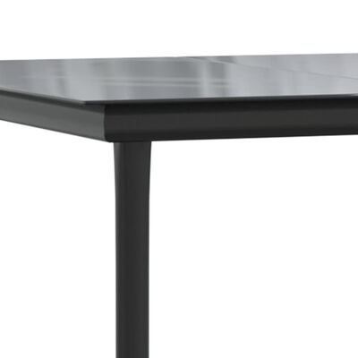 vidaXL Set de comedor de jardín 7 pzas y cojines ratán sintético negro