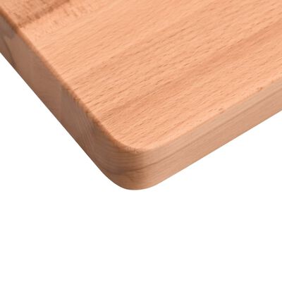 vidaXL Tablero de escritorio madera maciza de haya 100x(45-50)x2,5 cm