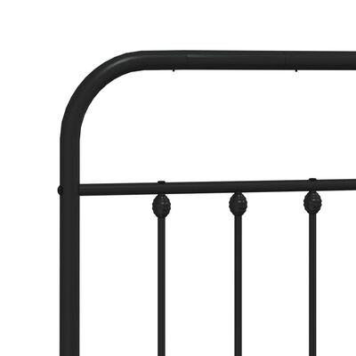 vidaXL Estructura cama sin colchón con cabecero metal negro 183x213 cm