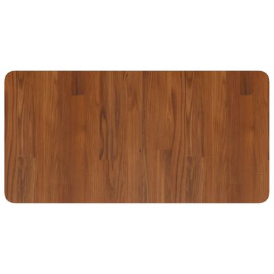 vidaXL Encimera baño madera maciza tratada marrón oscuro 80x40x2,5 cm