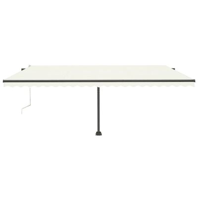 vidaXL Toldo de pie automático crema 500x300 cm