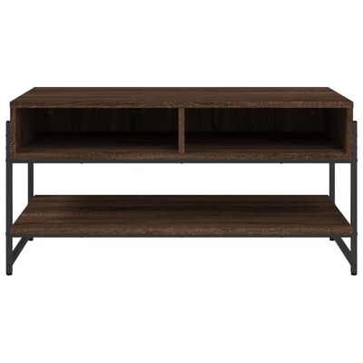 vidaXL Mesa de centro madera contrachapada roble marrón 90x50x45 cm