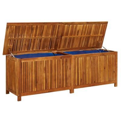 vidaXL Caja de almacenaje de jardín madera maciza acacia 175x50x58 cm