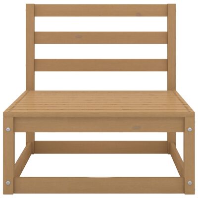 vidaXL Muebles de jardín 10 pzas y cojines marrón miel madera pino