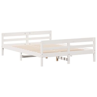 vidaXL Estructura de cama sin colchón madera de pino blanca 140x200 cm